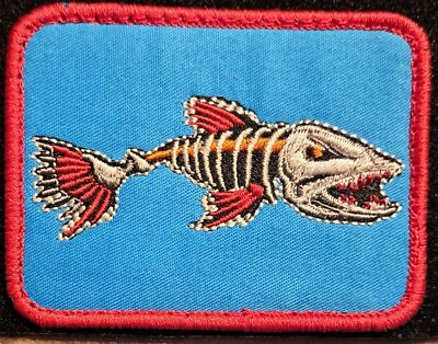 #ad Skeleton of Shark embroidered hook and loop patch $21.25