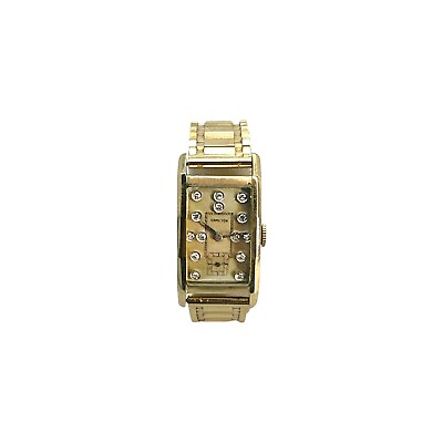 #ad Vintage Hamilton 14K Yellow Gold amp; Diamond Dial Watch $3235.00
