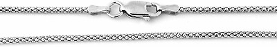 #ad Italy Popcorn Chain Sterling Silver 925 Rhodium Plated Gauge 1.6mm Length 18 30quot; $18.72