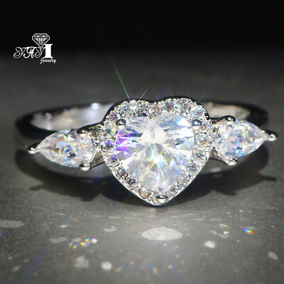 #ad Yayi jewelry Princesses Cut 925 Silver Filled Zircon Birthstone Wedding Rings $2.30