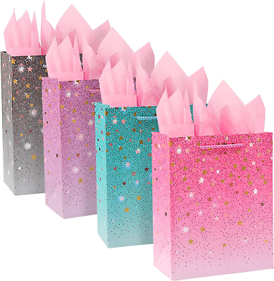 #ad 16.3” Extra Large Gift Bags with Tissue Paper， Large Gift Bags with Handle for B $17.26