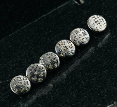 #ad Diamond Buttons 10mm 925 Silver Shirt Button Clasp Round Natural Diamond Button. $140.57