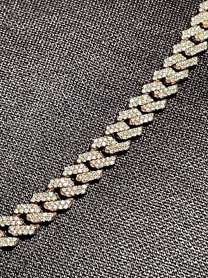 #ad Solid Rose Gold Flooded Square Cut Cuban Link Chain 6mm 20quot; approx 5.35 ct 37 g $4999.99