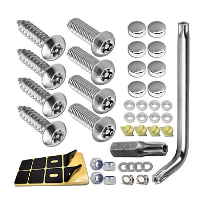 #ad Anti Theft Auto Security License Plate Anti Theft Screws Stainless Steel Tools $6.94
