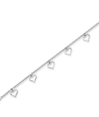 #ad Stainless Steel Dangle Heart Ankle Bracelet :USA SELLER: 🇺🇸 $12.00