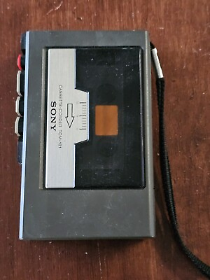 #ad Vintage Sony TCM 131 Portable Cassette Corder FOR PARTS Needs New Belt $24.99
