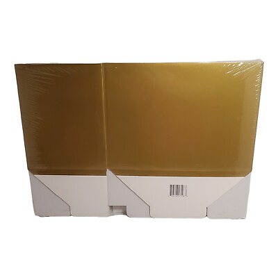 #ad Boxco Gift Basket Boxes Large Gold Pack of 6 Sealed In Plastic $16.00