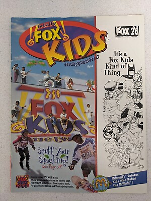 #ad Vintage Totally Fox Kids Magazine Winter 1996: Louie Tick Bettleborgs... $20.00