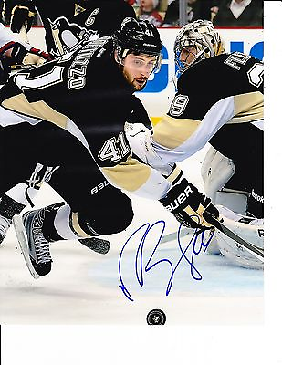 #ad PITTSBURGH PENGUINS ROBERT BORTUZZO SIGNED CLEARING PUCK 8X10 $22.99