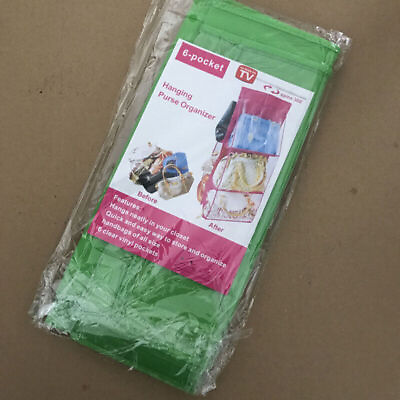 #ad Hanging Storage Bag Purse Handbag Tote Bag Storage Organizer Hangers 9Colors $9.49