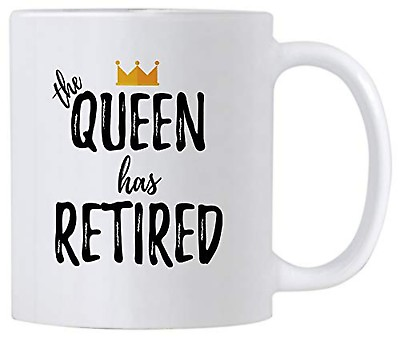 #ad #ad Funny Retirement Gift for Women. 11 oz Retired Queen Gifts Ceramic Mug $18.95