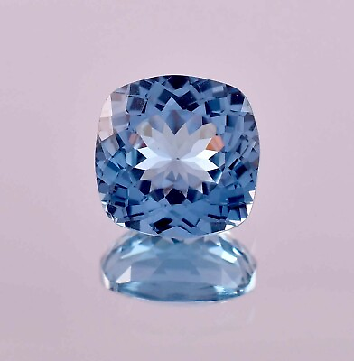 #ad AAA Natural Flawless Blueish AQUAMARINE Cushion Cut Loose Gemstone GIT Certified $33.35