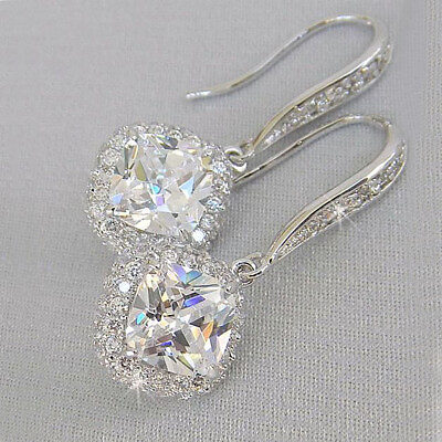 #ad 6 Colors Fashion 925 Silver Filled Earring Women Cubic Zircon Wedding Jewelry C $3.94
