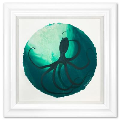 #ad Wyland quot;Green Octopus Swirlquot; Hand Signed Framed Original Painting Ocean Art $4200.00