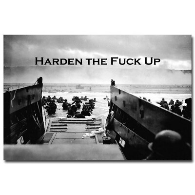 #ad 64575 Harden Motivational Inspirational Quote Military Wall Decor Print Poster $19.95