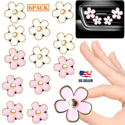 #ad 6×Daisy Flower Aromatherapy Clip Outlet Vent Clip Air Vent Clip Car Perfume Clip $8.99