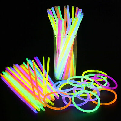 #ad 100x Light up Toys Glow Stick Bracelets Mixed Colors Party Favors Supplies $39.82
