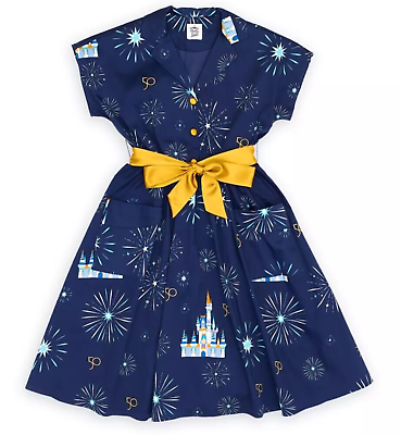 #ad Disney Parks The Dress Shop Walt Disney World 50th Anniversary Dress SMALL NWT $95.96