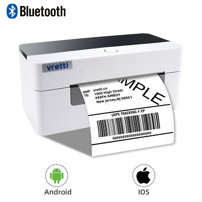 VRETTI Thermal Shipping Label Printer 4x6 Bluetooth For UPS USPS FedEX eBay Etsy $83.88