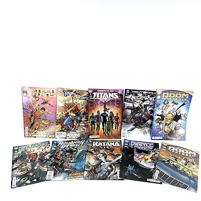 #ad 10x DC Comics Mixed Lot Teen Titans Night wing Doom Patrol Katana Comic Books AU $44.95