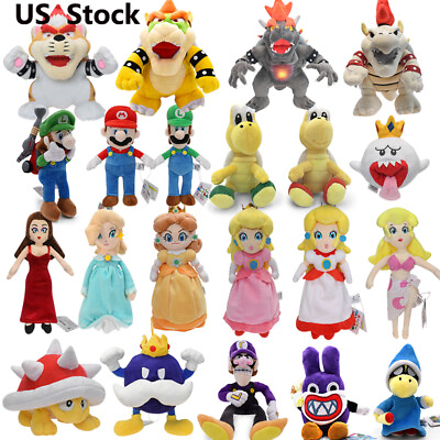 #ad Anime Super Mario Bros Stuffed Plush Doll Toys Kids Birthday Xmas Gifts US Stock $27.99