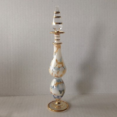 Tall Decorativ Egyptian Perfume Glass Bottle Multicoloured C $41.99