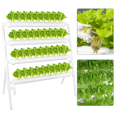 #ad Hydroponic 36 Sites Grow Kit Plant Growing System for Leafy Vegetables 4 Layers $44.99
