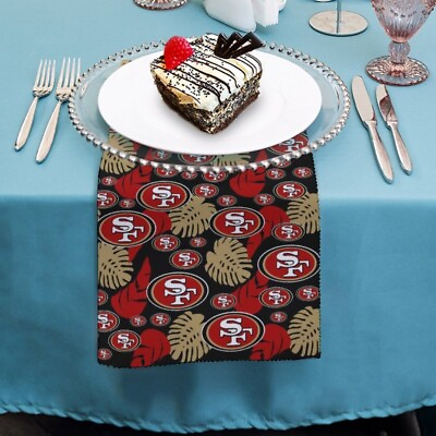 #ad 4pcs San Francisco 49ers Party Cloth Napkins Washable Dinner Napkin Cloth Home $12.34