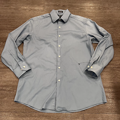 #ad Claiborne Shirt Mens Medium Blue Long Sleeve Button Up Preppy Casual $12.88