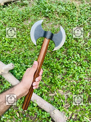 #ad Double HEAD Axe Throwing Hand Forged Double bite hatchet Axe Gift For Axe Lover $50.00