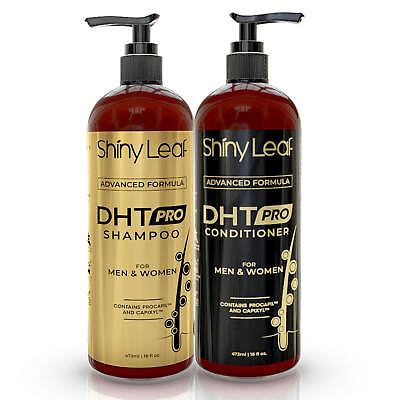 #ad DHT Pro Shampoo and Conditioner with Procapil and Capixyl 16oz x 2 Shiny Leaf $41.95