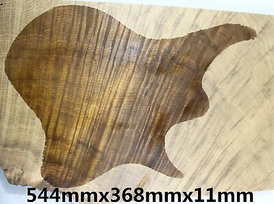 #ad 5A Figure Les Paul Guitar Fat Top Flame Golden Phoebe Wood Set Luthier Supply $399.99