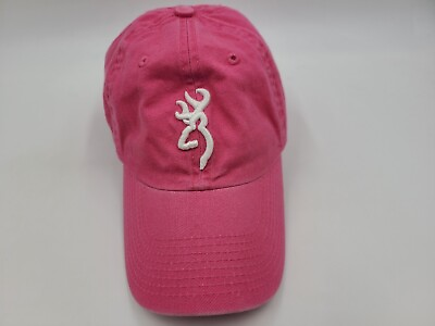 #ad Women Browning Adjustable Hat Cap Hunt Fish Outdoors Mom Girl Gift Pink White $4.99