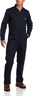 #ad NWOT Dickie#x27;s Mens Long Sleeve Work Coveralls Dark Blue Size L REG $80 2D131 $50.99