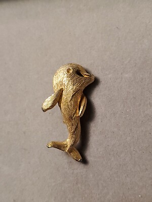 #ad Vintage Gold Tone Dolphin 🐬 Pin $5.00
