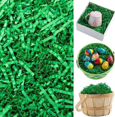 #ad #ad Green Easter Basket Grass 4 oz Crinkle Cut Paper Shred Shredded Gift Box Filler $7.99