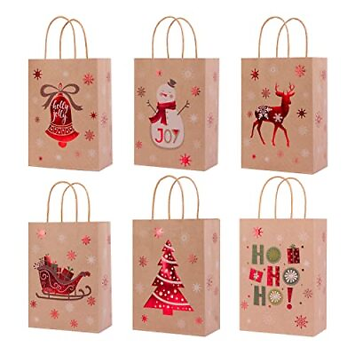 #ad Magical Holiday Cheer: 24 Festive Small Christmas Gift Bags with Handles $15.37
