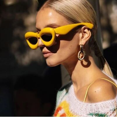 #ad Sunglasses Women Yellow Thick Frame Women Sexy Lip Shaped Candy Color Female New $13.99