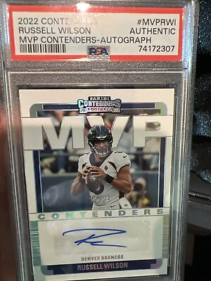 #ad Russell Wilson Signed 2022 Panini Contenders MVP Auto PSA Authentic 22 25 $900.00