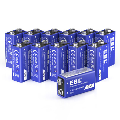 #ad EBL Alkaline Battery 600mAh Batteries 9 Volt Ultra Long Lasting Leak Proof Lot $7.99