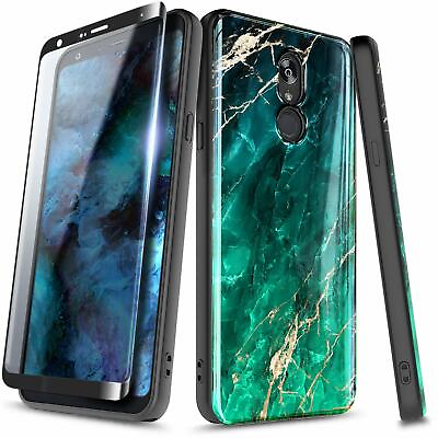 #ad For LG K40 Xpression Plus 2 Solo LTE Ultra Slim Marble Case With Tempered Glass $6.98