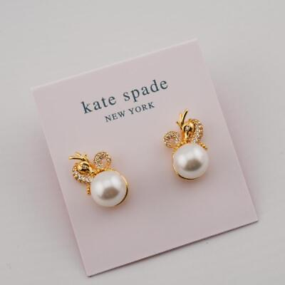 #ad Kate Spade New York Zodiac White Dragon Pearl stud Earrings $23.89