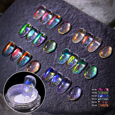 #ad Aurora Mirror Glitter Nail Powder Ice Chameleon Rubbing Pigment Dust DIY Decor $17.20