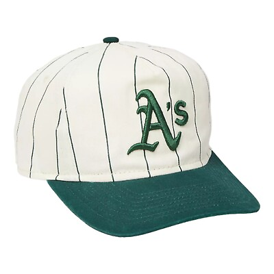 #ad New Era Oakland Athletics Retro Pinstripe The Golfer Snapback Hat Cap Green $34.94