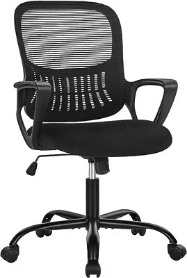 #ad Executive Home Office Computer Desk Chair with Armrests Wheels and Mesh Back $40.45