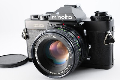 #ad 【EXC4】Minolta XD Black 35mm Film Camera MD Rokkor 50mm F1.7 Lens From JPN #J377 $134.99