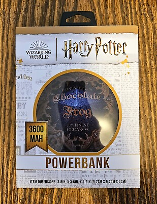 #ad New Harry Potter Chocolate Frog Power Bank Duel Port USB A amp; USB C 3600MAH $23.98