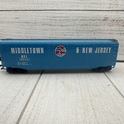 #ad Vintage Bachmann HO Scale Middletown amp; New Jersey Box Car 120747 Model Train $14.99