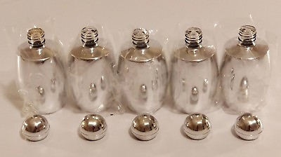 #ad Vintage Metallic Glass Perfume Bottles. Empty. Set of Five $29.95