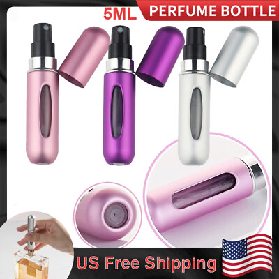 #ad Portable Travel Mini Refillable Perfume Atomizer Bottle Scent Pump Pocket Spray $4.74